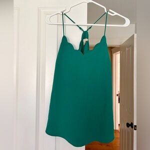 Green Scalloped Shirt